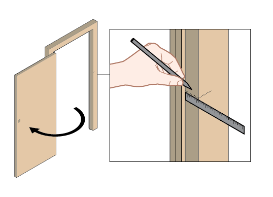 reinstall latch and mark screw