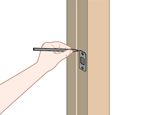 remove latch chisel out rectangular area