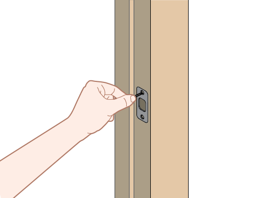 remove latch chisel out rectangular area