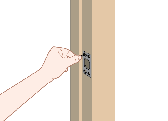 remove latch chisel out rectangular area