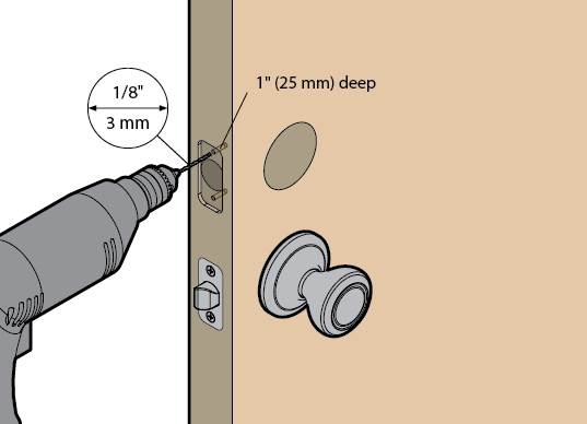 remove latch chisel out rectangular area