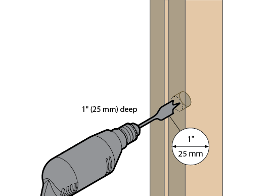 reinstall latch and mark screw