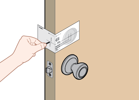 mark hole on door edge